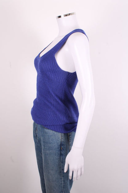 M Missoni S/S Knit Top Blue 10 | O/S, Blue