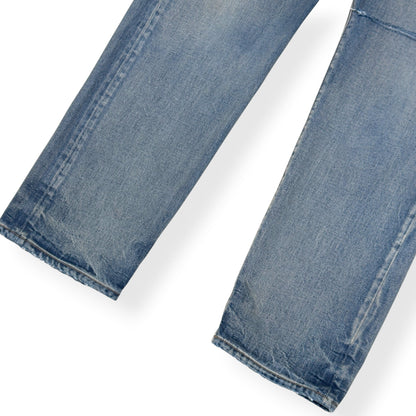 AMIRI DISTRESSED STRAIGHT LEG JEANS BLUE 34 / L | Large, Blue