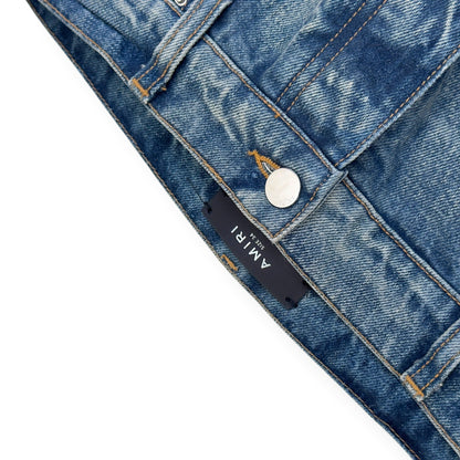 AMIRI DISTRESSED STRAIGHT LEG JEANS BLUE 34 / L | Large, Blue