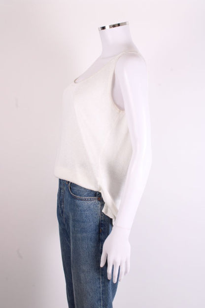 Luisa Spagnoli S/S Knit Vest Top Cream M | O/S, Cream