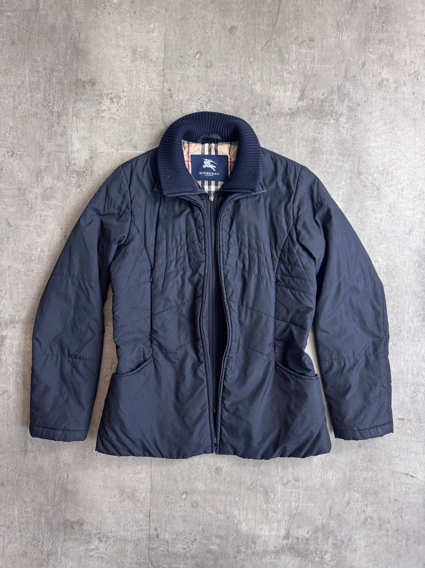 Burberry Double Layer Nova Check Lined Insulated Jacket