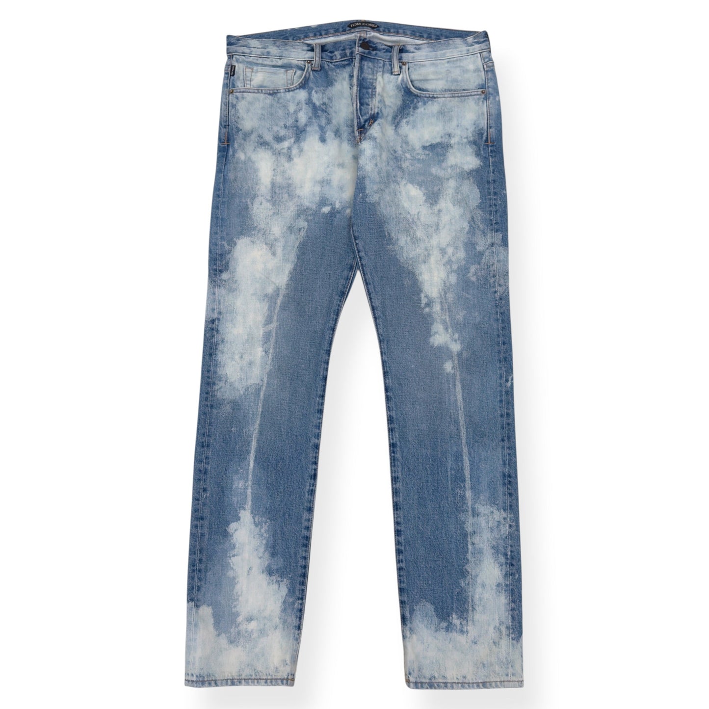 TOM FORD SLIM FIT BLEACHED JEANS LIGHT BLUE 36 / XL | XL, Blue
