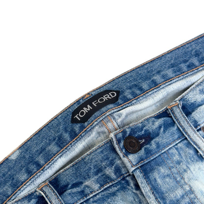 TOM FORD SLIM FIT BLEACHED JEANS LIGHT BLUE 36 / XL | XL, Blue