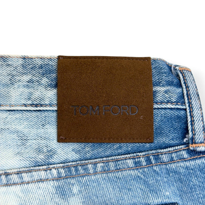 TOM FORD SLIM FIT BLEACHED JEANS LIGHT BLUE 36 / XL | XL, Blue