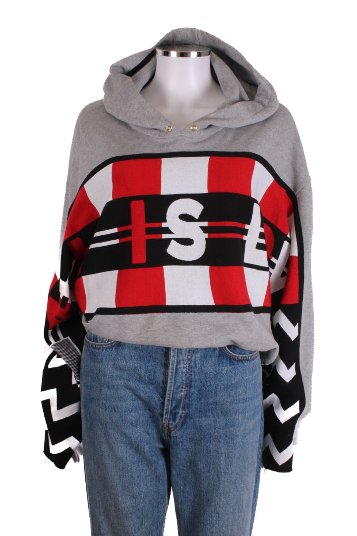 Stella McCartney All Is Love Slogan Hoodie Grey 8 | O/S, Grey