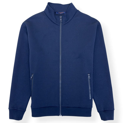 LOUIS VUITTON MONOGRAM JACQUARD ZIP TRACK JACKET NAVY XXL | XXL, Navy