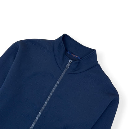LOUIS VUITTON MONOGRAM JACQUARD ZIP TRACK JACKET NAVY XXL | XXL, Navy