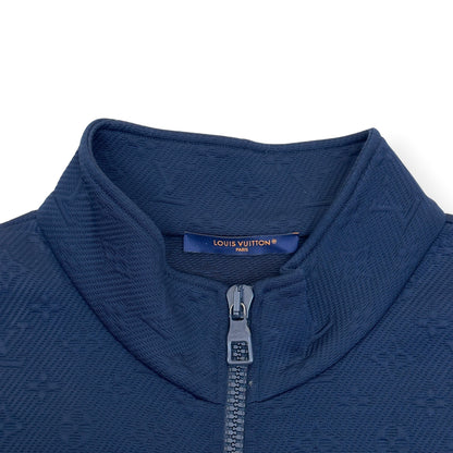 LOUIS VUITTON MONOGRAM JACQUARD ZIP TRACK JACKET NAVY XXL | XXL, Navy
