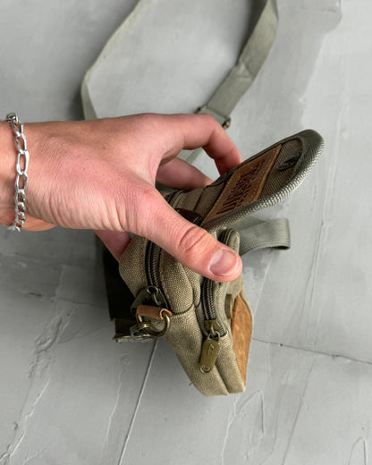 DIESEL LEATHER & CANVAS MINI SIDE BAG | O/S, Brown