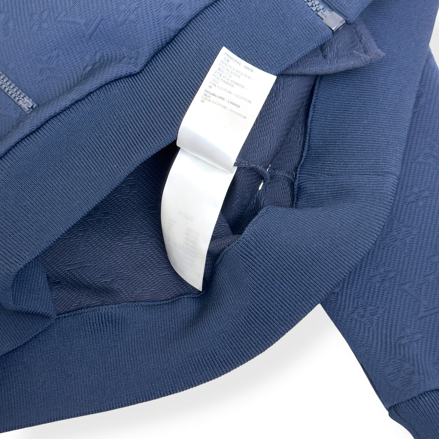 LOUIS VUITTON MONOGRAM JACQUARD ZIP TRACK JACKET NAVY XXL | XXL, Navy