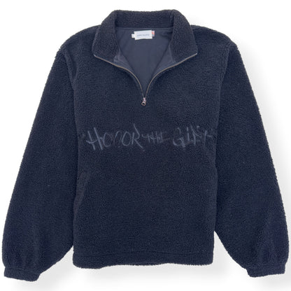 HONOR THE GIFT SCRIPT SHERPA QUATER ZIP JACKET BLACK L | Large, Black