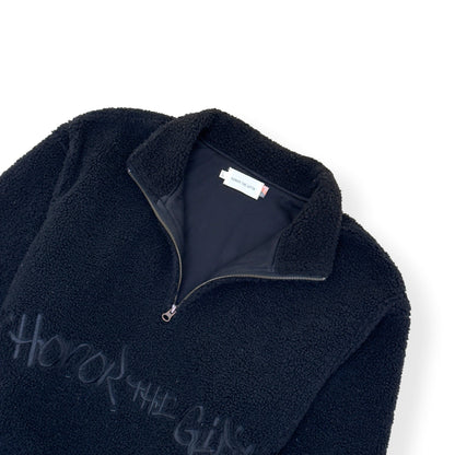 HONOR THE GIFT SCRIPT SHERPA QUATER ZIP JACKET BLACK L | Large, Black