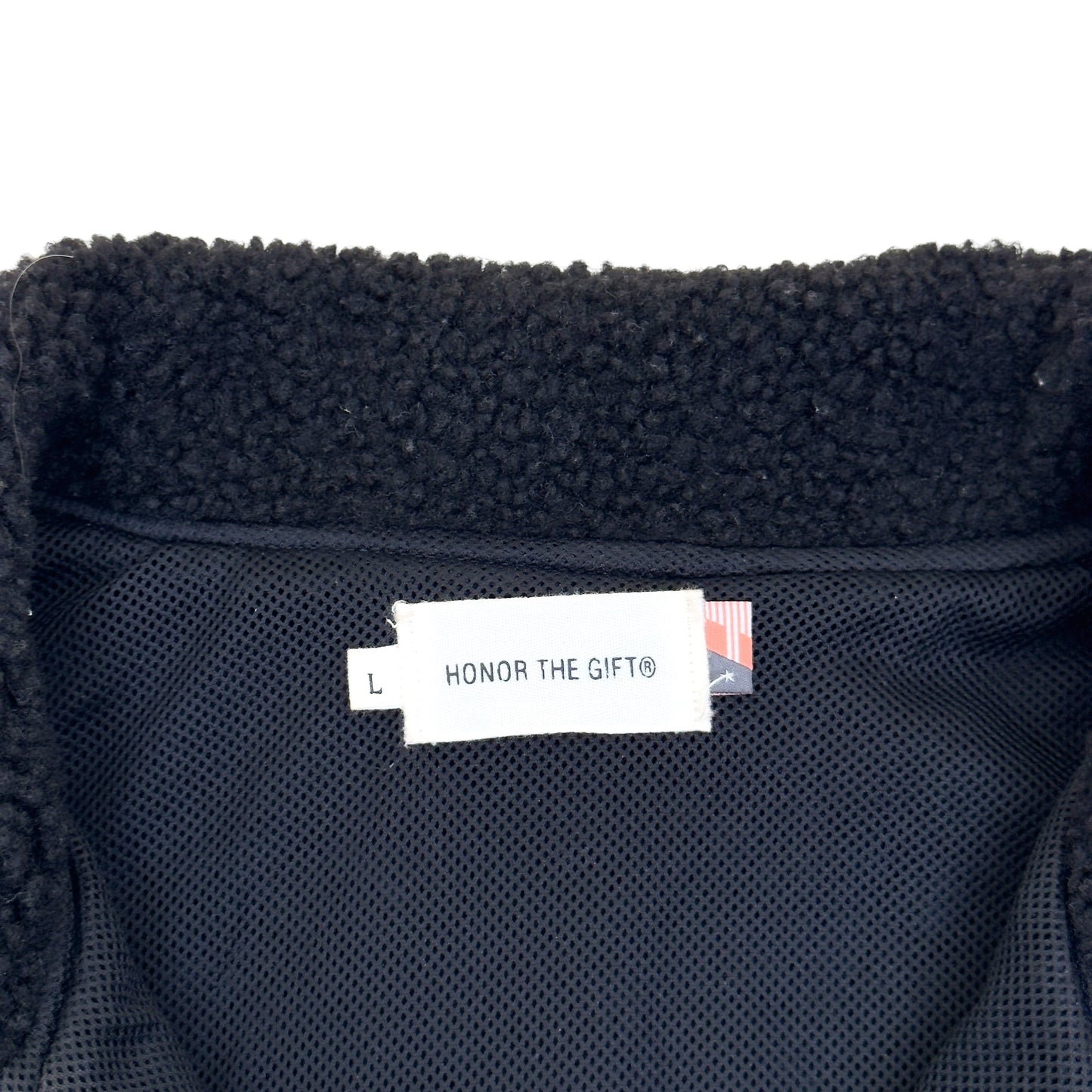 HONOR THE GIFT SCRIPT SHERPA QUATER ZIP JACKET BLACK L | Large, Black