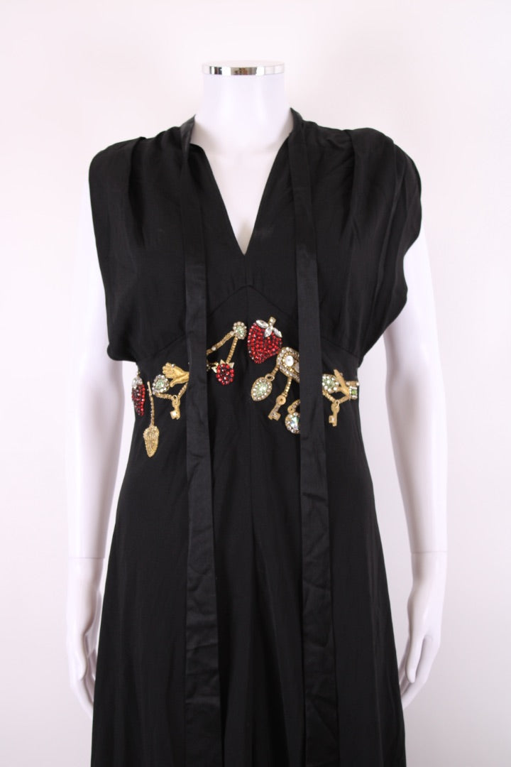 Temperley London Embroidered waist maxi dress Black M | Default Title, Black