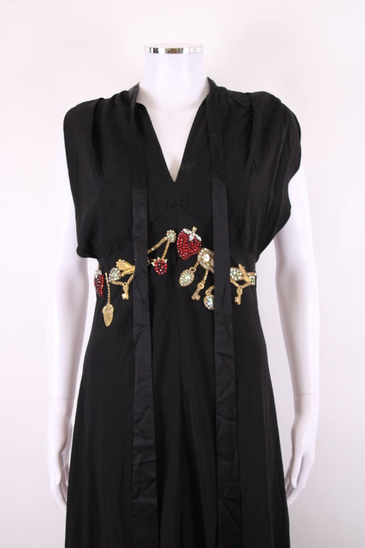 Temperley London Embroidered waist maxi dress Black M | Default Title, Black