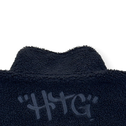 HONOR THE GIFT SCRIPT SHERPA QUATER ZIP JACKET BLACK L | Large, Black