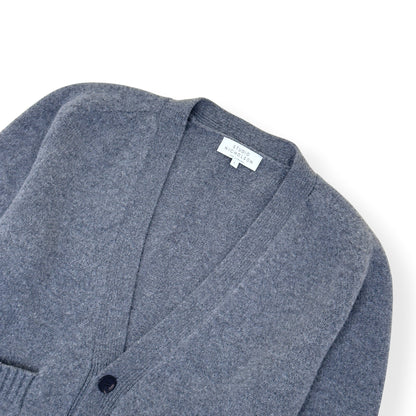 STUDIO NICHOLSON LAMBSWOOL V-NECK CARDIGAN GREY L | Large, Grey