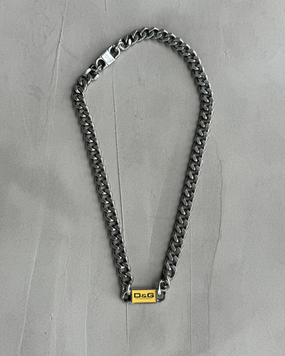 DOLCE AND GABBANA D&G SILVER CHAIN NECKLACE