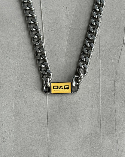 DOLCE AND GABBANA D&G SILVER CHAIN NECKLACE