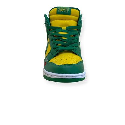 NIKE SUPREME SB DUNK HIGH BY ANY MEANS BRAZIL SNEAKER YELLOW / GREEN UK7 | UK 7, Green