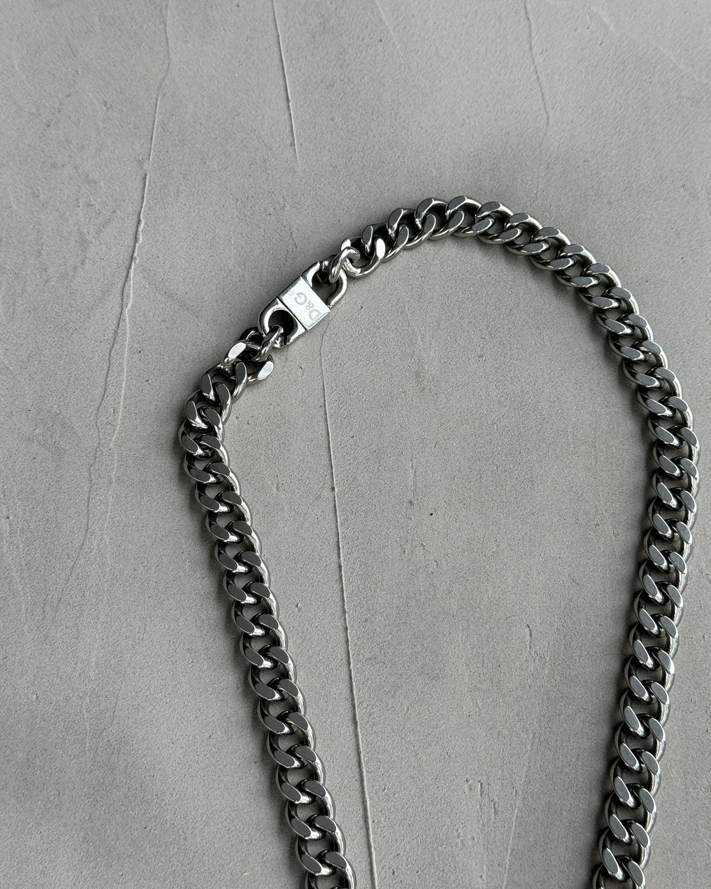 DOLCE AND GABBANA D&G SILVER CHAIN NECKLACE | O/S, Silver