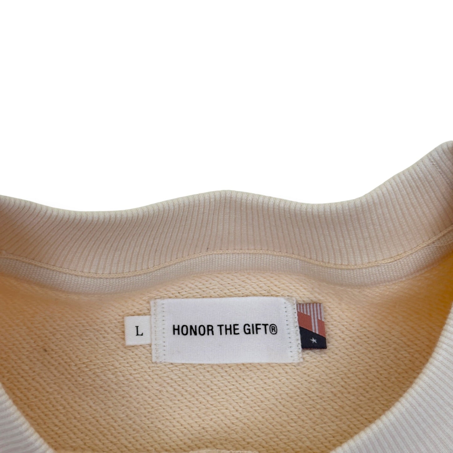 HONOR THE GIFT INNER CITY ZIP POCKET SWEATSHIRT CREAM L | Large, Cream