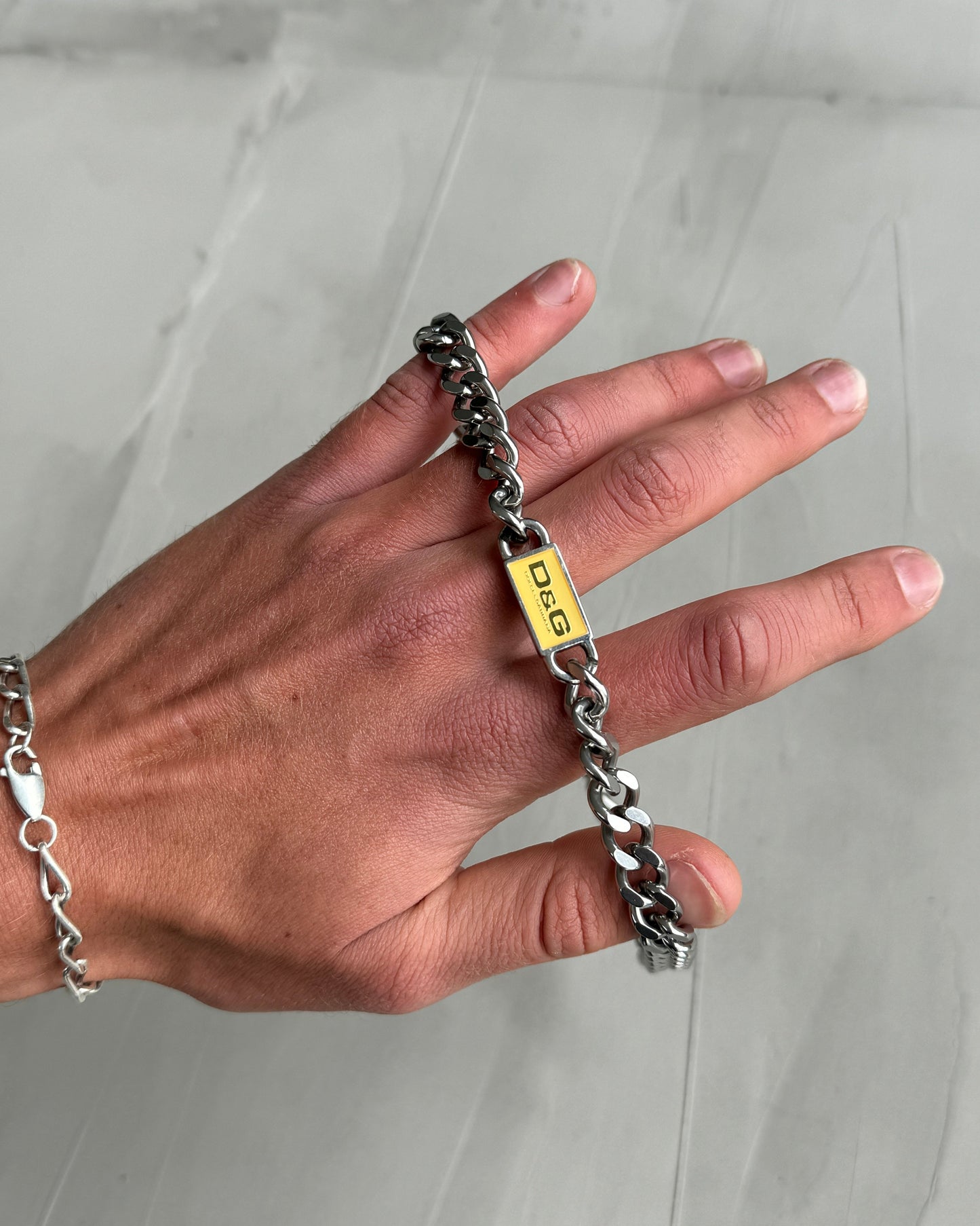 DOLCE AND GABBANA D&G SILVER CHAIN NECKLACE | O/S, Silver