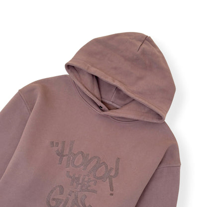 HONOR THE GIFT OVERSIZED GRAFFITI LOGO HOODIE BROWN M | Medium, Brown
