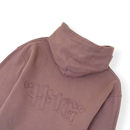 HONOR THE GIFT OVERSIZED GRAFFITI LOGO HOODIE BROWN M | Medium, Brown