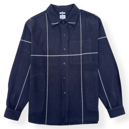 TOM WOOD STUDIO CHECK SHIRT BLACK L | Large, Black