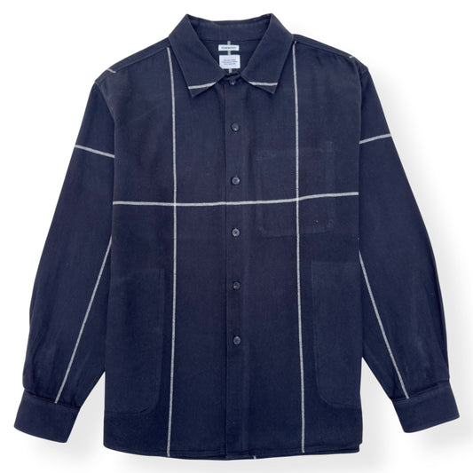 TOM WOOD STUDIO CHECK SHIRT BLACK L | Large, Black