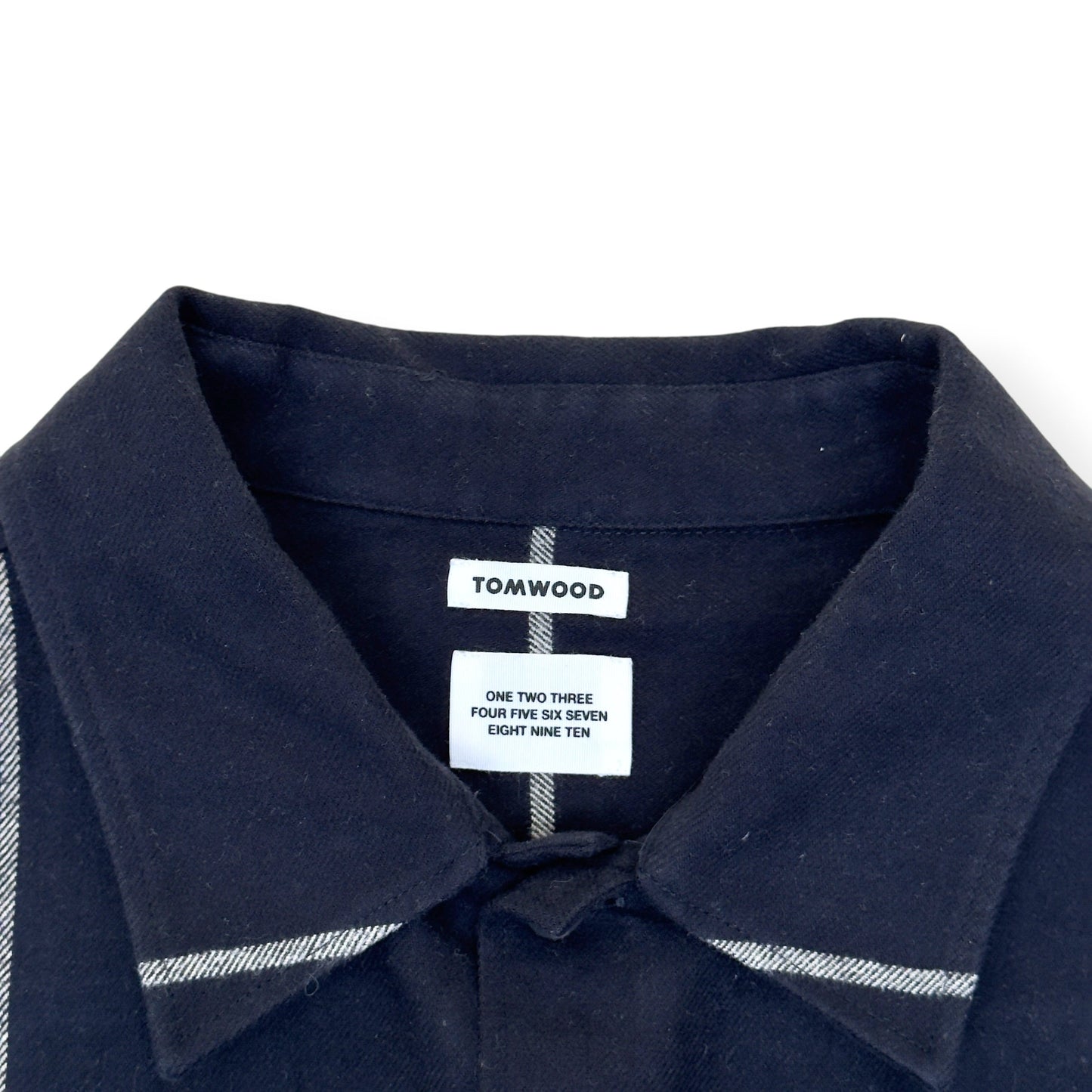TOM WOOD STUDIO CHECK SHIRT BLACK L | Large, Black