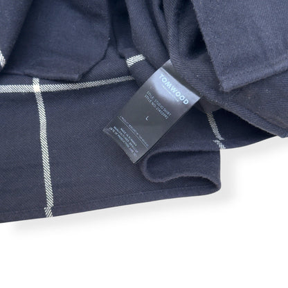 TOM WOOD STUDIO CHECK SHIRT BLACK L | Large, Black