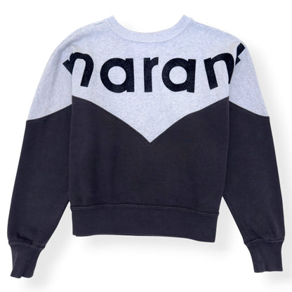 ISABEL MARANT ETOILE HOUSTON SWEATSHIRT GREY / BLACK 36 / S | Small, Black