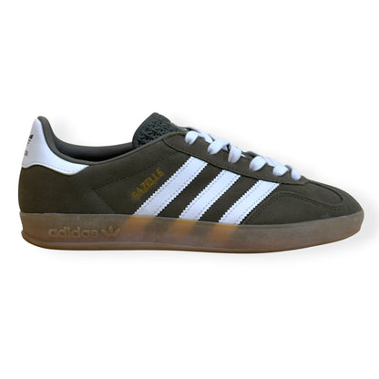 ADIDAS GAZELLE INDOOR SNEAKER OLIVE GUM UK7 | UK 7, Olive