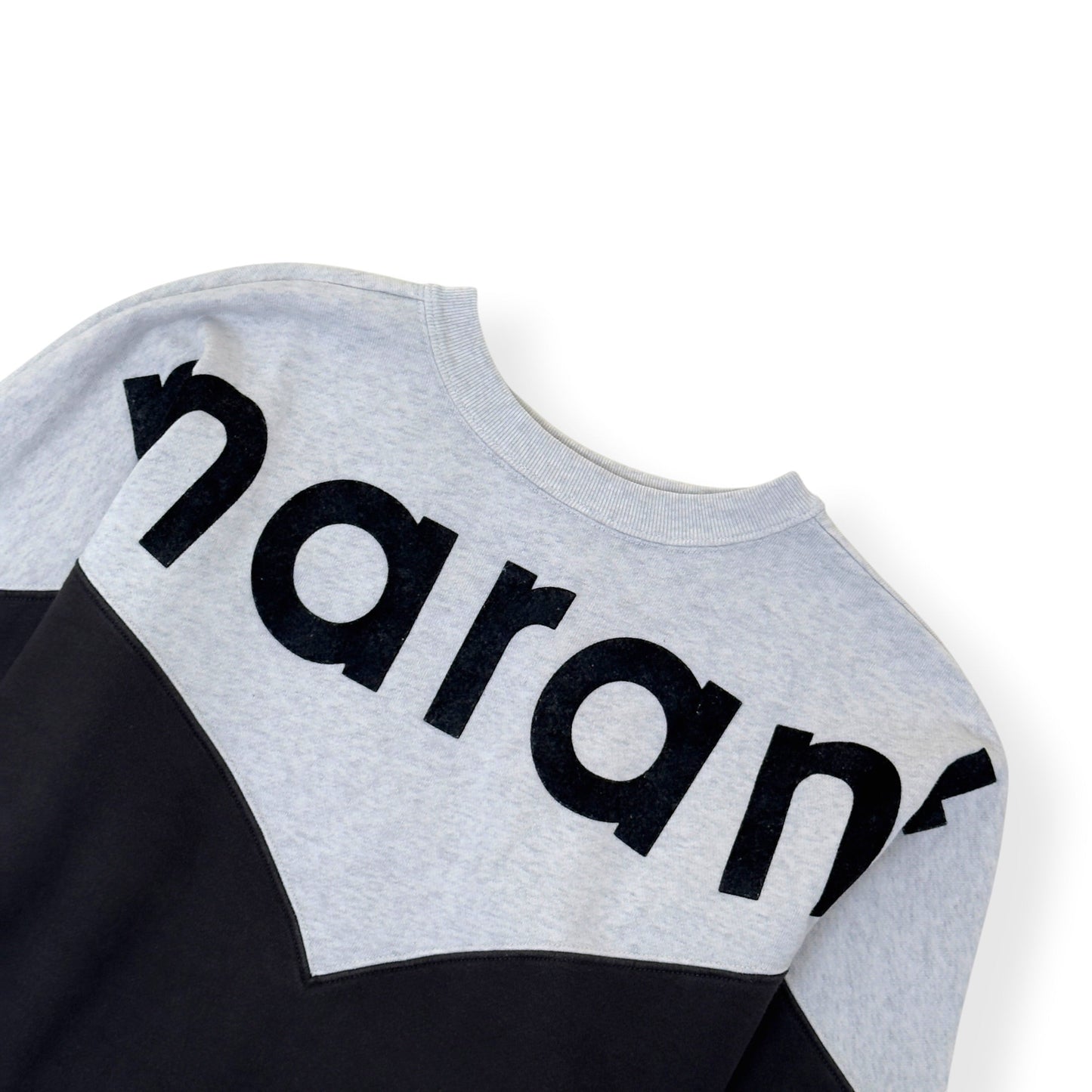 ISABEL MARANT ETOILE HOUSTON SWEATSHIRT GREY / BLACK 36 / S | Small, Black