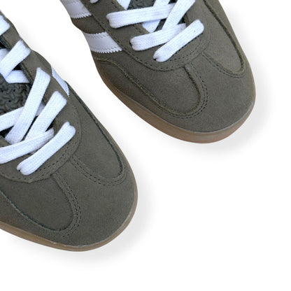 ADIDAS GAZELLE INDOOR SNEAKER OLIVE GUM UK7 | UK 7, Olive