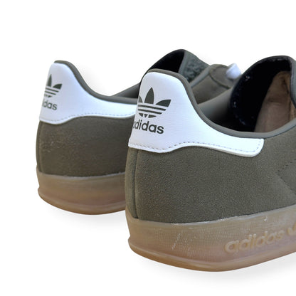 ADIDAS GAZELLE INDOOR SNEAKER OLIVE GUM UK7 | UK 7, Olive