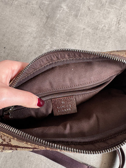 Gucci GG Monogram Beige Canvas Crossbody Bag