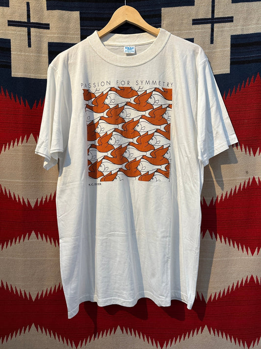 1990s M C Escher Passion for Symmetry T-Shirt - XL | X-Large, Red