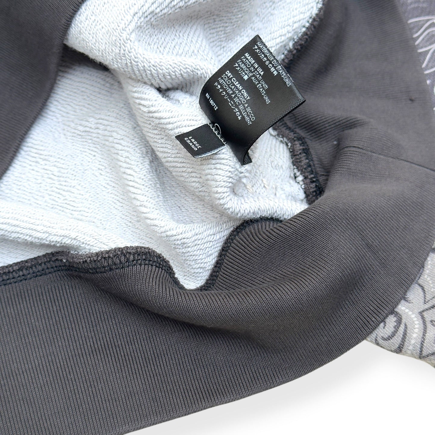 AMIRI BANDANA PATCHWORK HOODIE GREY L | Large, Grey