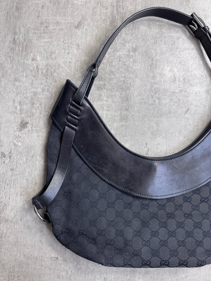 Gucci Half Moon Supreme GG Canvas Leather Hobo Bag SC: 5782