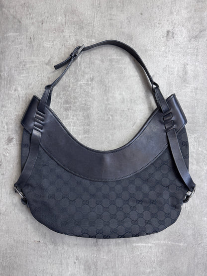 Gucci Half Moon Supreme GG Canvas Leather Hobo Bag SC: 5782