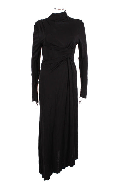 Victoria Beckham L/S Ruched Dress Black 8 | O/S, Black