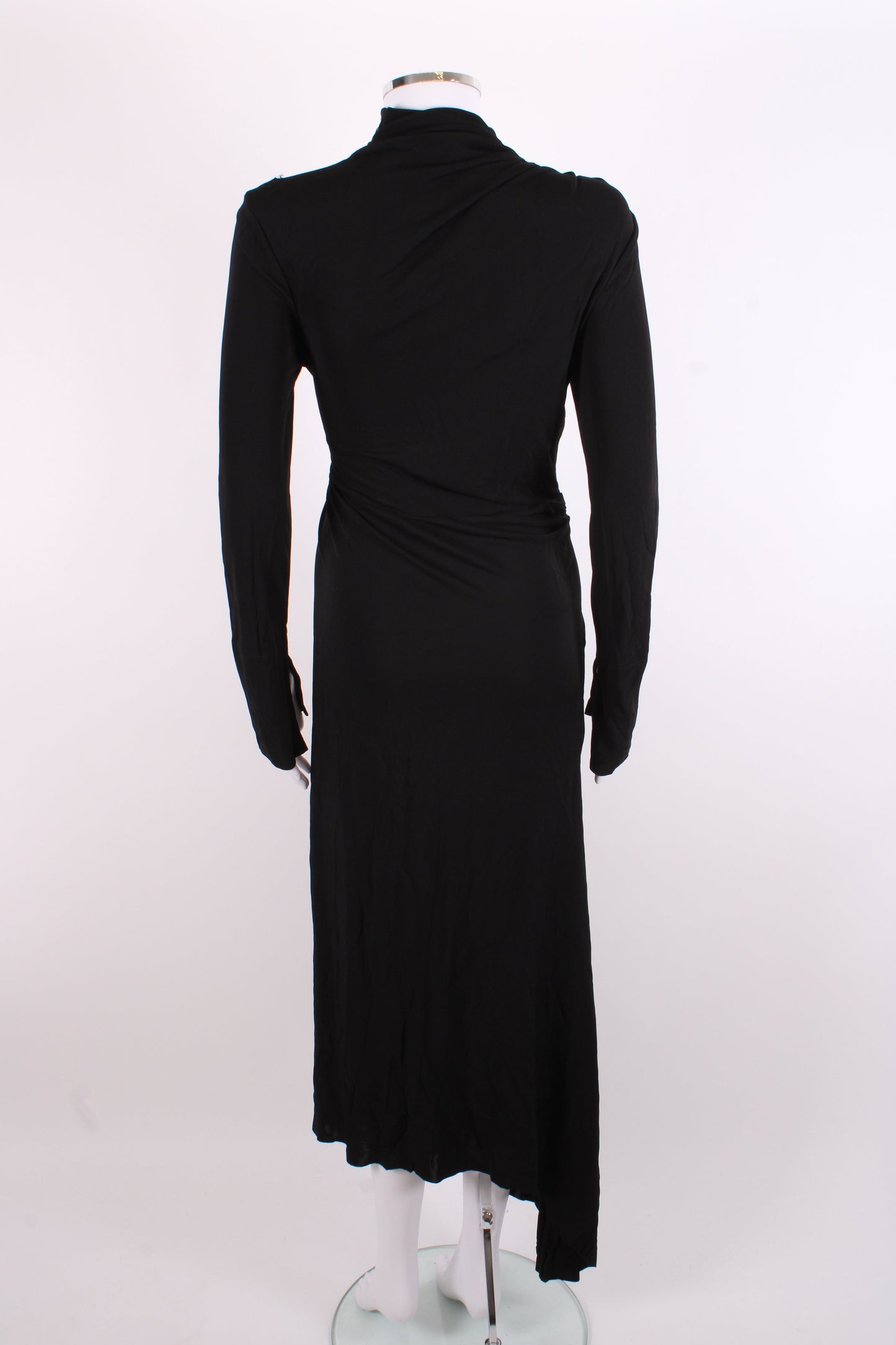 Victoria Beckham L/S Ruched Dress Black 8 | O/S, Black