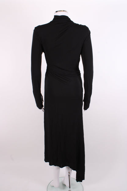 Victoria Beckham L/S Ruched Dress Black 8 | O/S, Black
