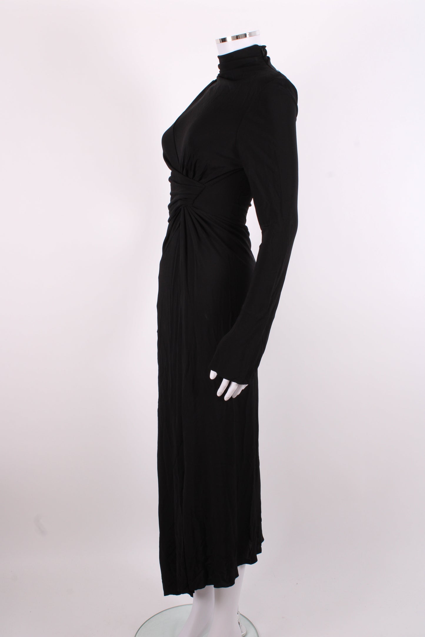 Victoria Beckham L/S Ruched Dress Black 8 | O/S, Black