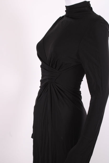 Victoria Beckham L/S Ruched Dress Black 8 | O/S, Black