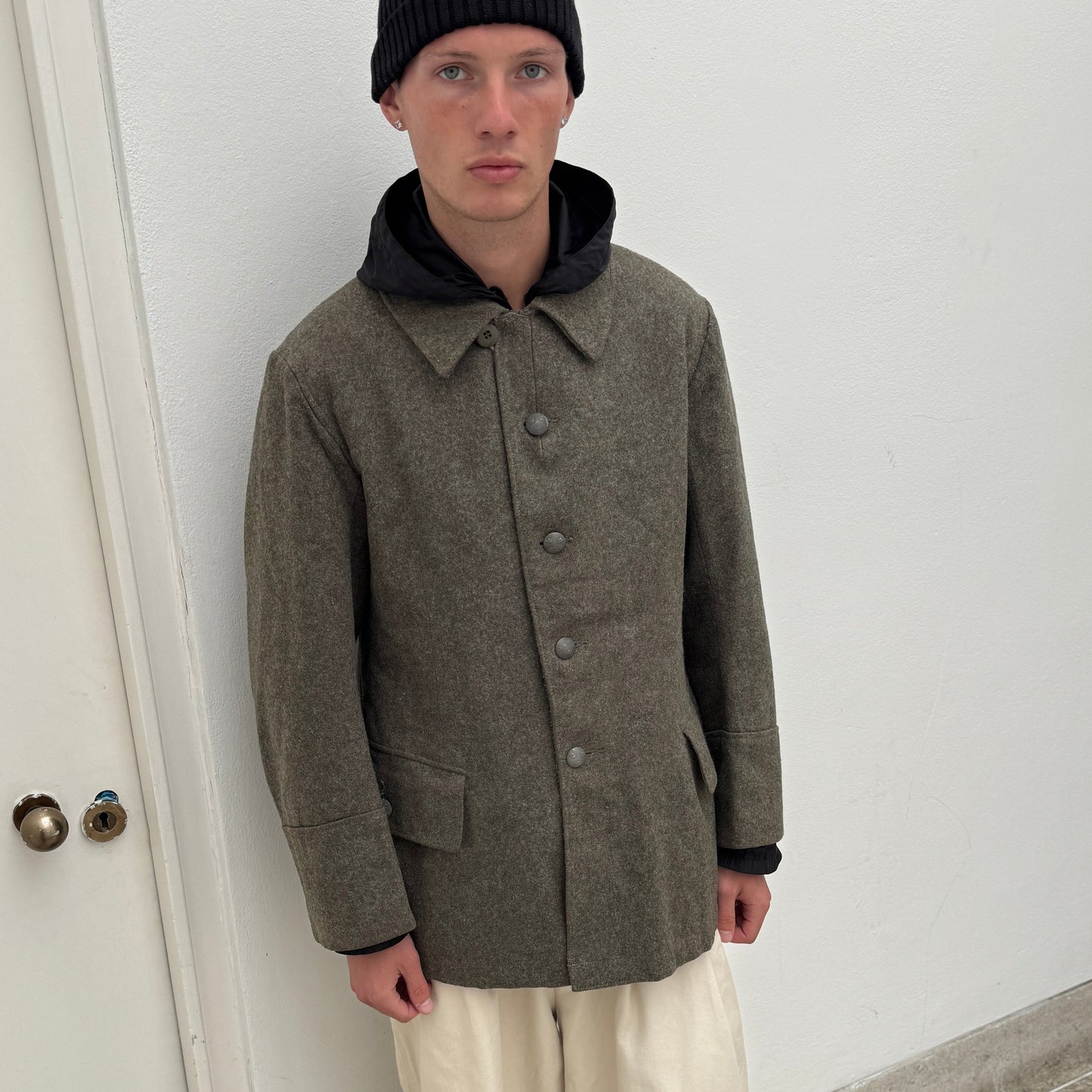 Vintage Swedish Military Grey 1942 WW2 Wool Jacket | Medium, Grey