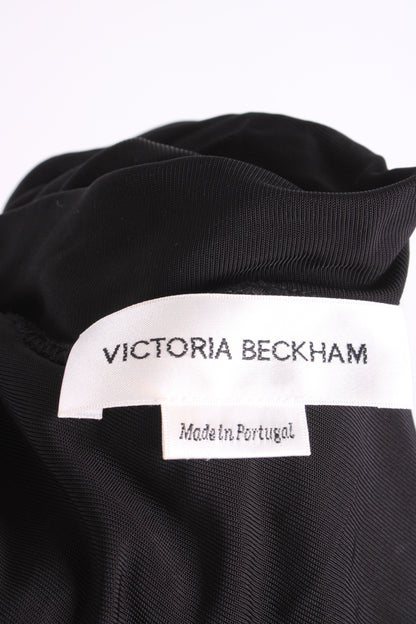 Victoria Beckham L/S Ruched Dress Black 8 | O/S, Black
